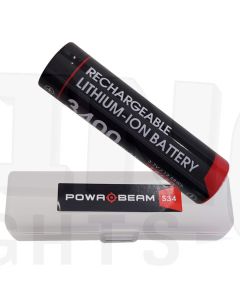 Powa Beam BAT-S34 18650 3400mah Rechargeable Torch Battery