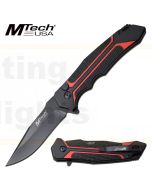 MTech K-MT-1134RD Drop Point Ball Bearing Pivot Pocket Knife